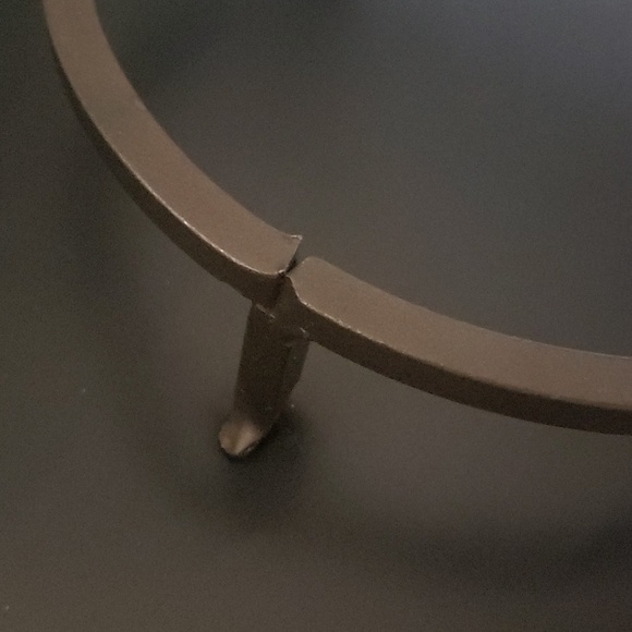 Candle holder display sculpture Green hued glass metal wrought iron‎ - Picture 11 of 11